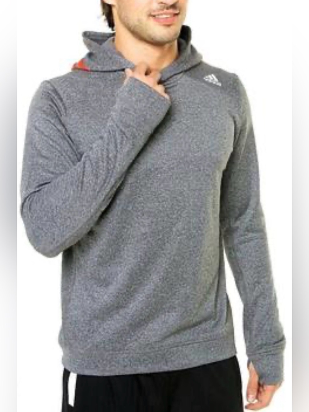 Adidas Men's Heather Gray Pullover Hoodie